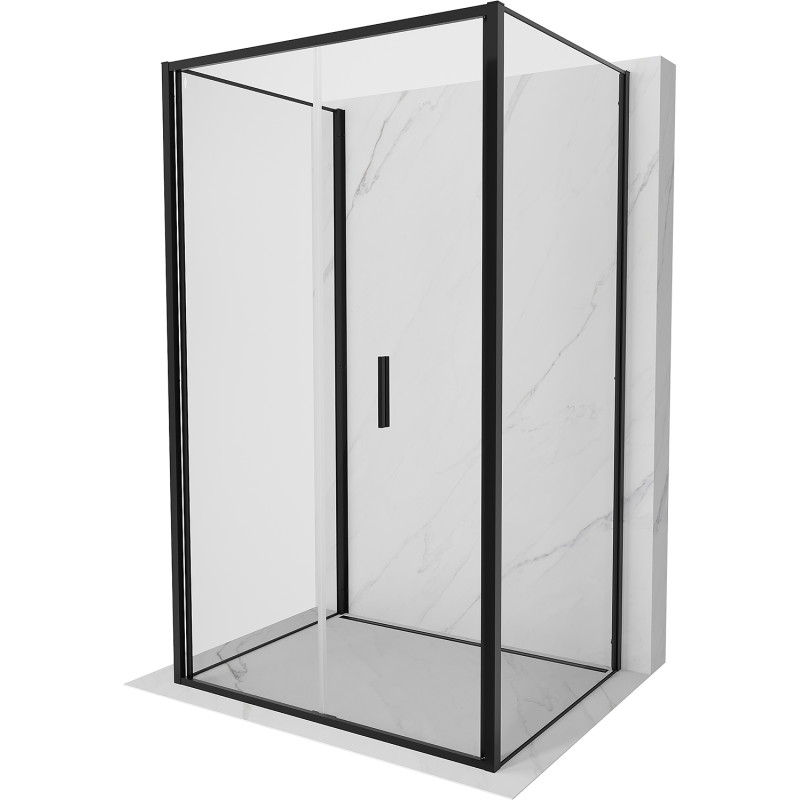 Mexen Exo-F 3S kabina prysznicowa 3-ścienna składana 110 x 85 cm, transparent, czarna - 816-110-085-70-00-3S