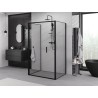 Mexen Exo-F 3S kabina prysznicowa 3-ścienna składana 75 x 120 cm, transparent, czarna - 816-075-120-70-00-3S