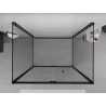 Mexen Exo-F 3S kabina prysznicowa 3-ścienna składana 75 x 120 cm, transparent, czarna - 816-075-120-70-00-3S