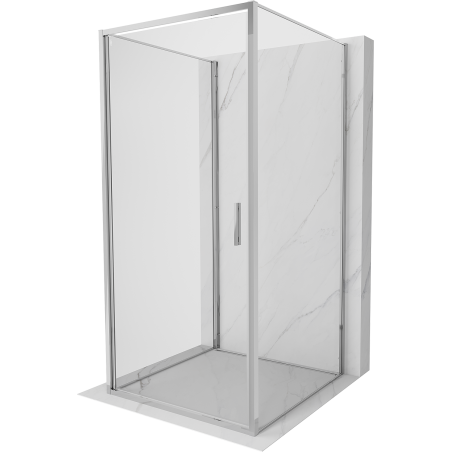 Mexen Exo-3S kabina prysznicowa 3-ścienna uchylna 85 x 85 cm, transparent, chrom - 817-085-085-01-00-3S