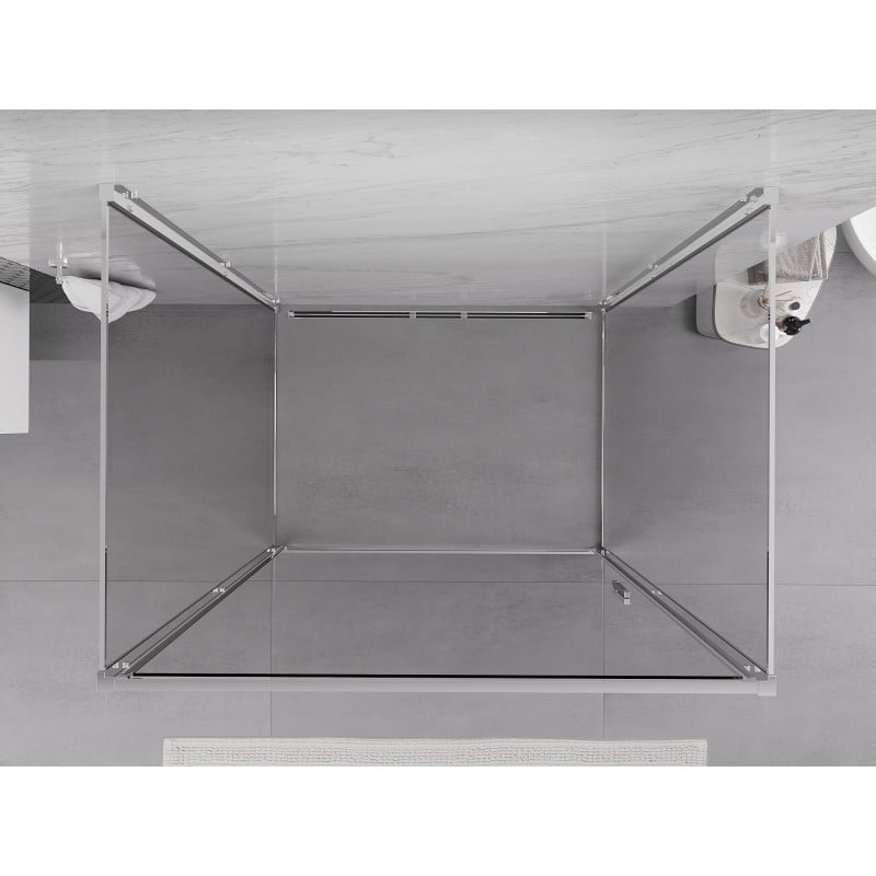 Mexen Exo-3S kabina prysznicowa 3-ścienna uchylna 95 x 70 cm, transparent, chrom - 817-095-070-01-00-3S