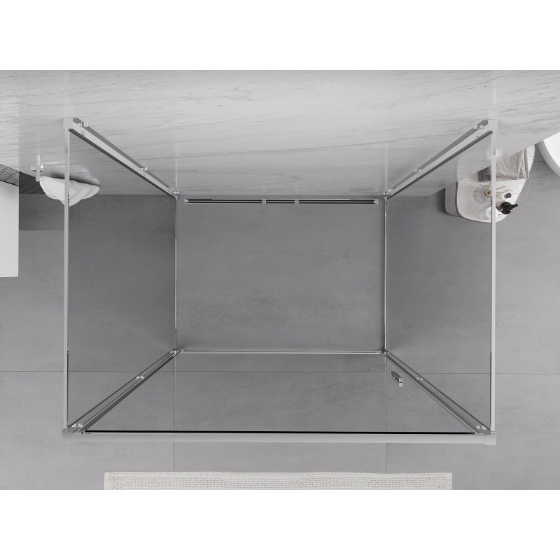 Mexen Exo-B 3S kabina prysznicowa 3-ścienna uchylna 95 x 100 cm, transparent, chrom - 817-095-100-01-00-3S