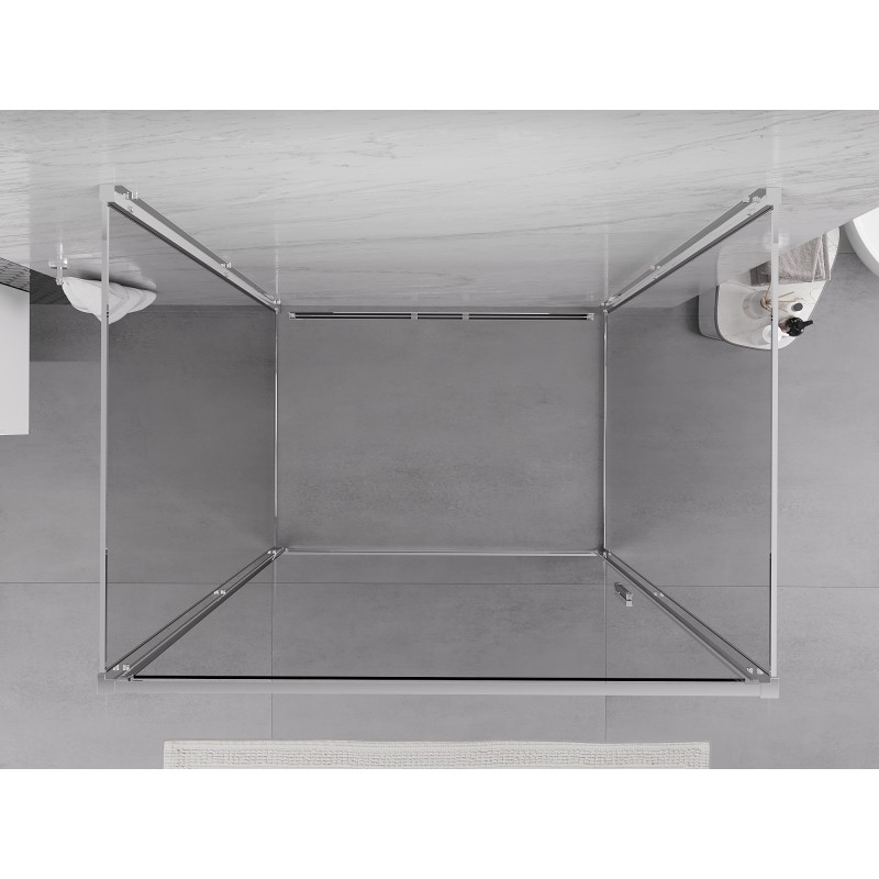 Mexen Exo-3S kabina prysznicowa 3-ścienna uchylna 90 x 110 cm, transparent, chrom - 817-090-110-01-00-3S
