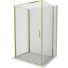 Mexen Exo-B 3S kabina prysznicowa 3-ścienna uchylna 80 x 100 cm, transparent, złota - 817-080-100-50-00-3S