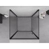Mexen Exo-B 3S kabina prysznicowa 3-ścienna uchylna 100 x 100 cm, transparent, czarna - 817-100-100-70-00-3S