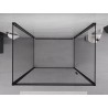 Mexen Exo-B 3S kabina prysznicowa 3-ścienna uchylna 85 x 90 cm, transparent, czarna - 817-085-090-70-00-3S