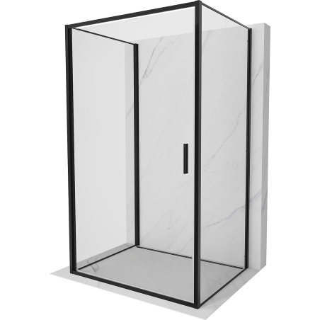 Mexen Exo-3S kabina prysznicowa 3-ścienna uchylna 95 x 90 cm, transparent, czarna - 817-095-090-70-00-3S