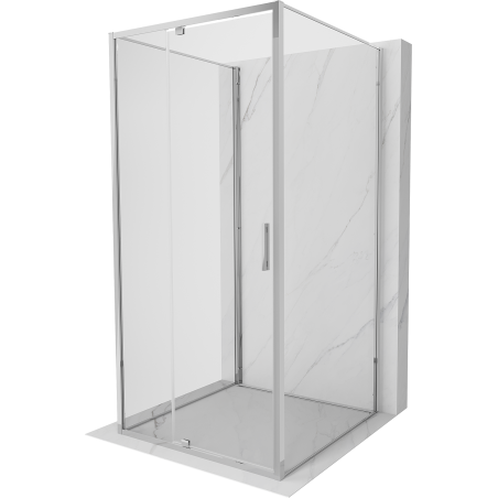 Mexen Exo-3S kabina prysznicowa 3-ścienna uchylna 90 x 90 cm, transparent, chrom - 819-090-090-01-00-3S