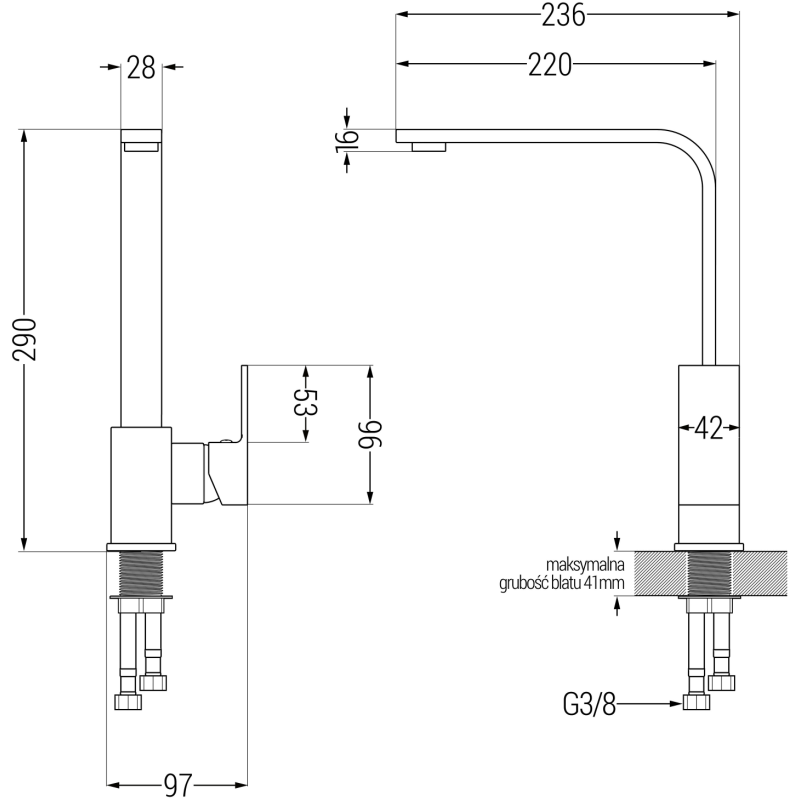 Mexen Vito zlewozmywak granitowy 1-komorowy z baterią kuchenną Rita, czarny nakrapiany - 6503-76-670300-76