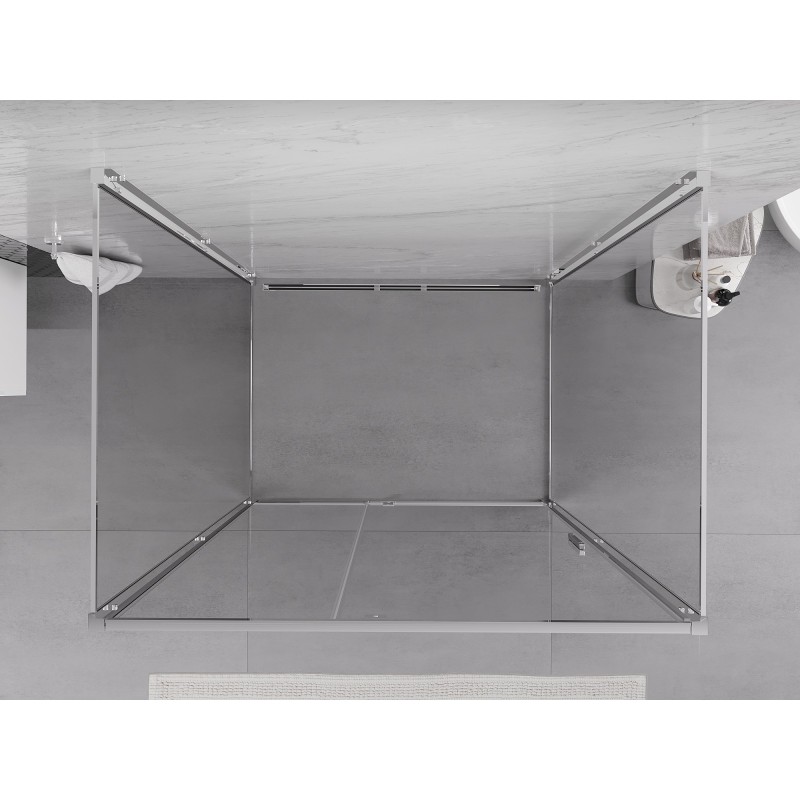 Mexen Exo-3S kabina prysznicowa 3-ścienna uchylna 150 x 90 cm, transparent, chrom - 819-150-090-01-00-3S