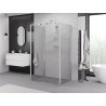 Mexen Exo-R 3S kabina prysznicowa 3-ścienna uchylna 145 x 100 cm, transparent, chrom - 819-145-100-01-00-3S