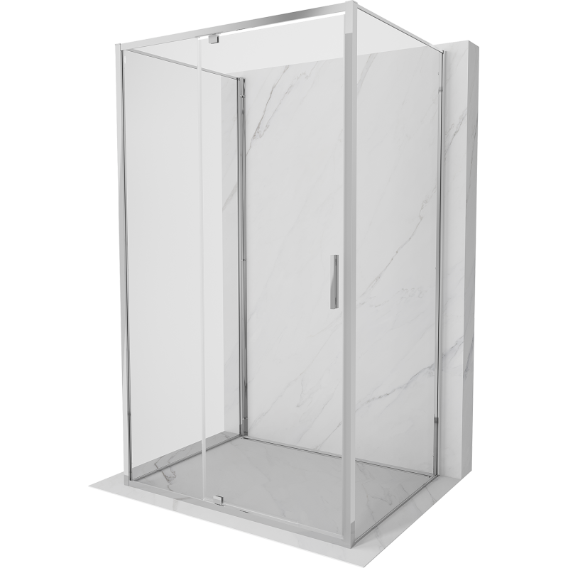 Mexen Exo-3S kabina prysznicowa 3-ścienna uchylna 160 x 110 cm, transparent, chrom - 819-160-110-01-00-3S