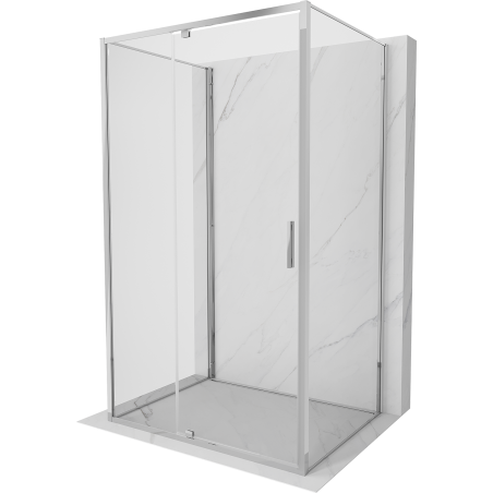 Mexen Exo-3S kabina prysznicowa 3-ścienna uchylna 160 x 110 cm, transparent, chrom - 819-160-110-01-00-3S