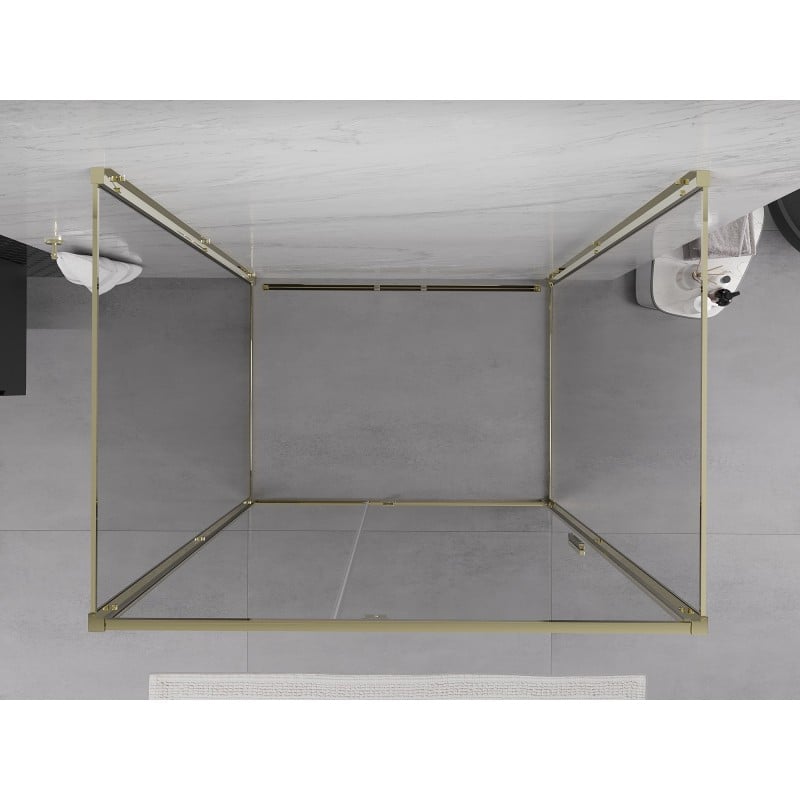 Mexen Exo-3S kabina prysznicowa 3-ścienna uchylna 105 x 85 cm, transparent, złota - 819-105-085-50-00-3S