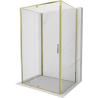 Mexen Exo-R 3S kabina prysznicowa 3-ścienna uchylna 100 x 90 cm, transparent, złota - 819-100-090-50-00-3S