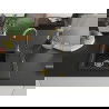 Mexen Enzo zlewozmywak granitowy 1-komorowy z ociekaczem 576 x 465 mm, czarny/srebrny metalik, syfon złoty - 6506571005-73-G