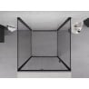 Mexen Exo-3S kabina prysznicowa 3-ścienna uchylna 90 x 90 cm, transparent, czarna - 819-090-090-70-00-3S
