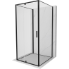 Mexen Exo-R 3S kabina prysznicowa 3-ścienna uchylna 120 x 120 cm, transparent, czarna - 819-120-120-70-00-3S