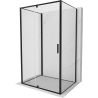 Mexen Exo-R 3S kabina prysznicowa 3-ścienna uchylna 95 x 75 cm, transparent, czarna - 819-095-075-70-00-3S