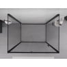 Mexen Exo-R 3S kabina prysznicowa 3-ścienna uchylna 100 x 95 cm, transparent, czarna - 819-100-095-70-00-3S