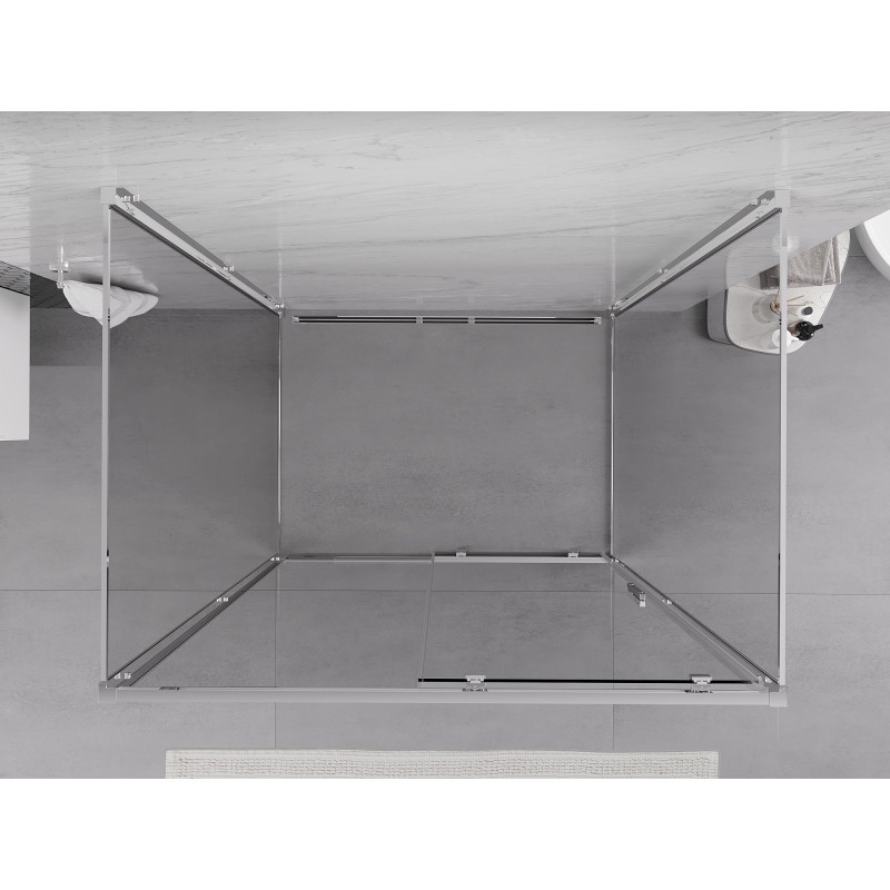 Mexen Exo-S 3S kabina prysznicowa 3-ścienna rozsuwana 145 x 95 cm, transparent, chrom - 8151-145-095-01-00-3S