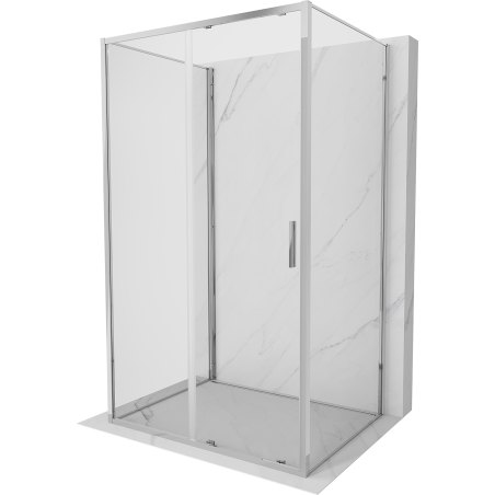 Mexen Exo-S 3S kabina prysznicowa 3-ścienna rozsuwana 140 x 100 cm, transparent, chrom - 8151-140-100-01-00-3S