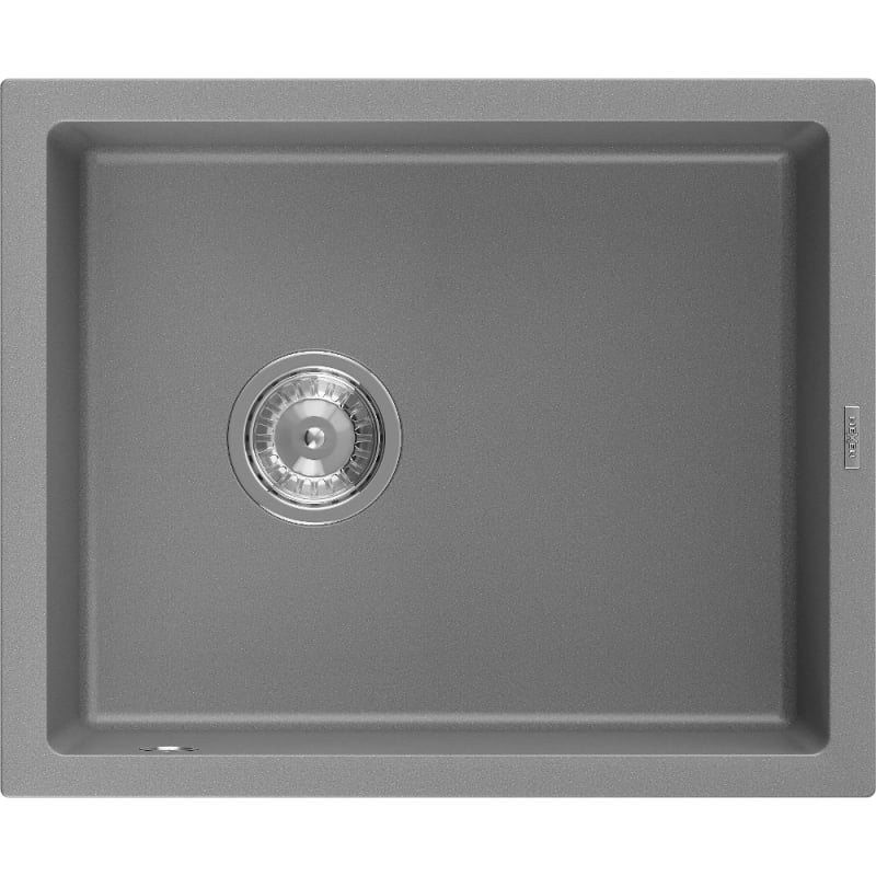 Mexen Pedro zlewozmywak granitowy 1-komorowy 560 x 460 mm, szary, syfon chrom - 6508561000-71