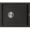 Mexen Pedro zlewozmywak granitowy 1-komorowy 560 x 460 mm, czarny/złoty metalik, syfon chrom - 6508561000-75