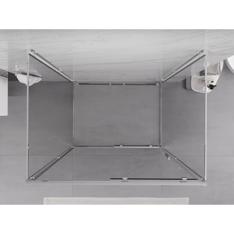 Mexen Exo-3S kabina prysznicowa 3-ścienna rozsuwana 155 x 120 cm, transparent, chrom - 8151-155-120-01-00-3S