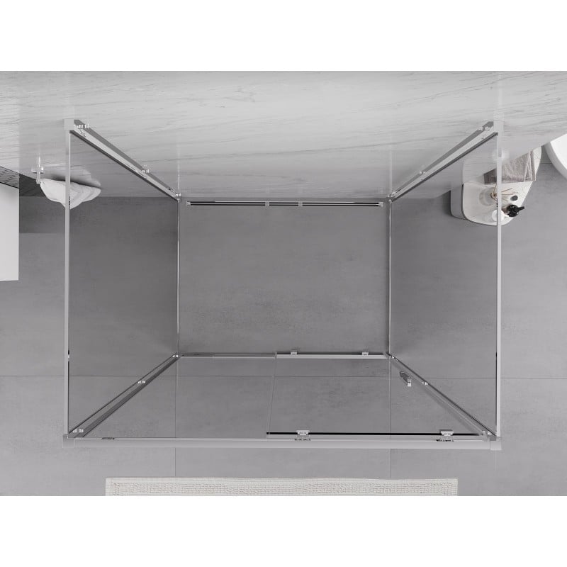 Mexen Exo-3S kabina prysznicowa 3-ścienna rozsuwana 160 x 120 cm, transparent, chrom - 8151-160-120-01-00-3S