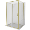 Mexen Exo-S 3S kabina prysznicowa 3-ścienna rozsuwana 125 x 90 cm, transparent, złota - 8151-125-090-50-00-3S