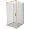 Mexen Exo-S 3S kabina prysznicowa 3-ścienna rozsuwana 95 x 95 cm, transparent, złota - 8151-095-095-50-00-3S