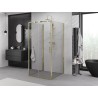 Mexen Exo-S 3S kabina prysznicowa 3-ścienna rozsuwana 100 x 100 cm, transparent, złota - 8151-100-100-50-00-3S