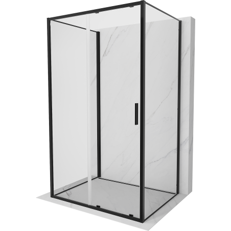 Mexen Exo-3S kabina prysznicowa 3-ścienna rozsuwana 110 x 75 cm, transparent, czarna - 8151-110-075-70-00-3S