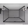 Mexen Exo-3S kabina prysznicowa 3-ścienna rozsuwana 110 x 75 cm, transparent, czarna - 8151-110-075-70-00-3S