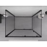Mexen Exo-S 3S kabina prysznicowa 3-ścienna rozsuwana 125 x 85 cm, transparent, czarna - 8151-125-085-70-00-3S