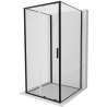 Mexen Exo-3S kabina prysznicowa 3-ścienna rozsuwana 90 x 90 cm, transparent, czarna - 8151-090-090-70-00-3S