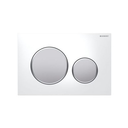 Geberit Sigma 20 przycisk spłukujący, biały połysk/chrom - 115.882.KL.1