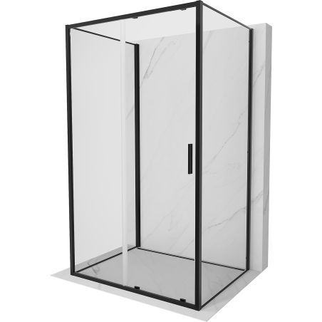 Mexen Exo-S 3S kabina prysznicowa 3-ścienna rozsuwana 200 x 95 cm, transparent, czarna - 8151-200-095-70-00-3S