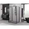 Mexen Exo-S 3S kabina prysznicowa 3-ścienna rozsuwana 155 x 110 cm, transparent, czarna - 8151-155-110-70-00-3S