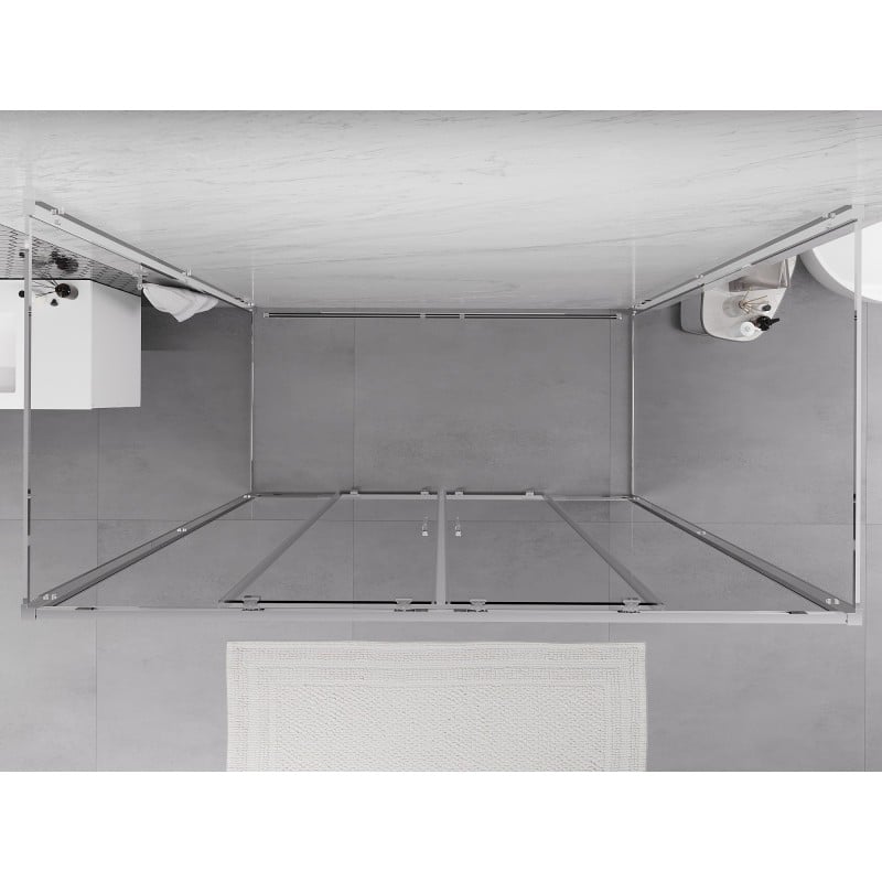 Mexen Exo-3S kabina prysznicowa 3-ścienna rozsuwana 180 x 80 cm, transparent, chrom - 8152-180-080-01-00-3S
