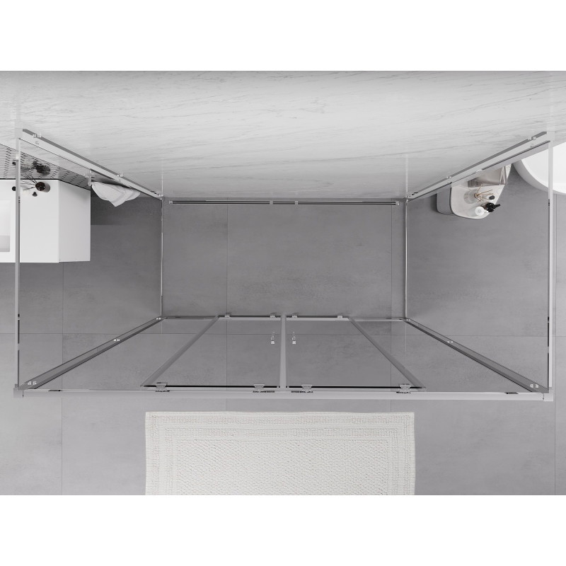 Mexen Exo-S Duo 3S kabina prysznicowa 3-ścienna rozsuwana 180 x 80 cm, transparent, chrom - 8152-180-080-01-00-3S