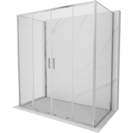 Mexen Exo-S Duo 3S kabina prysznicowa 3-ścienna rozsuwana 180 x 95 cm, transparent, chrom - 8152-180-095-01-00-3S