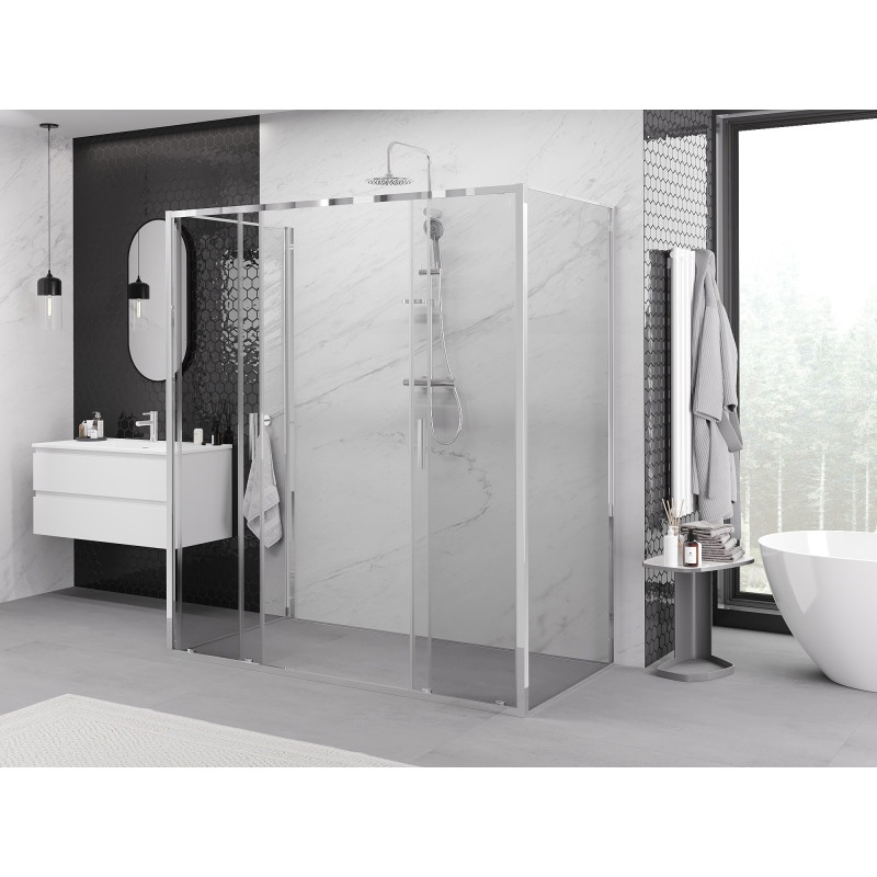 Mexen Exo-S Duo 3S kabina prysznicowa 3-ścienna rozsuwana 180 x 95 cm, transparent, chrom - 8152-180-095-01-00-3S