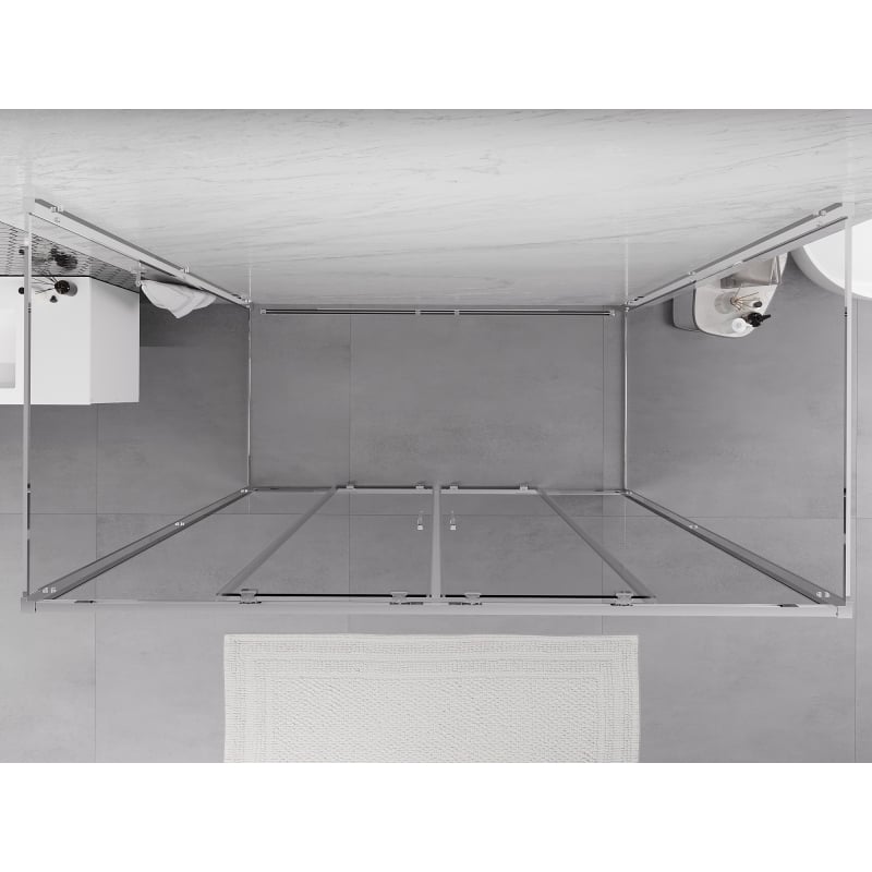 Mexen Exo-3S kabina prysznicowa 3-ścienna rozsuwana 200 x 95 cm, transparent, chrom - 8152-200-095-01-00-3S