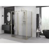 Mexen Exo-S Duo 3S kabina prysznicowa 3-ścienna rozsuwana 150 x 85 cm, transparent, złota - 8152-150-085-50-00-3S