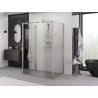 Mexen Exo-3S kabina prysznicowa 3-ścienna rozsuwana 160 x 85 cm, transparent, złota - 8152-160-085-50-00-3S