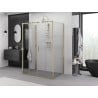 Mexen Exo-3S kabina prysznicowa 3-ścienna rozsuwana 160 x 85 cm, transparent, złota - 8152-160-085-50-00-3S