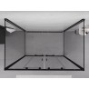 Mexen Exo-S Duo 3S kabina prysznicowa 3-ścienna rozsuwana 160 x 70 cm, transparent, czarna - 8152-160-070-70-00-3S