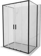 Mexen Exo-S Duo 3S kabina prysznicowa 3-ścienna rozsuwana 140 x 80 cm, transparent, czarna - 8152-140-080-70-00-3S